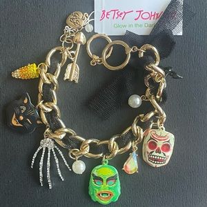 PRICE FIRM Betsey Johnson Halloween Monsters Charm Bracelet